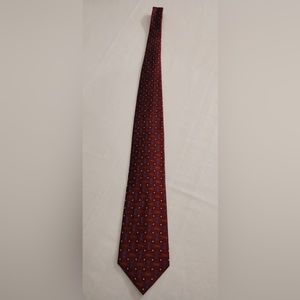 Jos A Bank Executive Collection Silk Tie Red Gold Blue Geometric